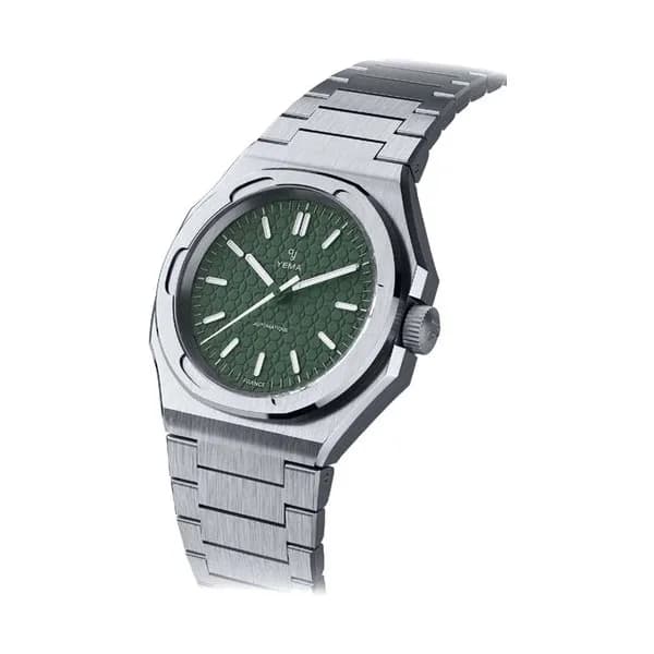 Yema Montre Yema Urban Traveller automatique cadran vert bracelet acier 39 mm