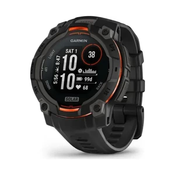 Garmin Montre Garmin Instinct 3 - 45mm SOLAR Noir Bracelet Silicone Noir