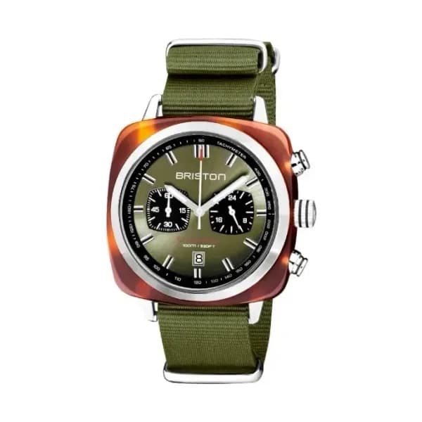 Briston Montre Briston Clubmaster Sport Acétate Vert Olive