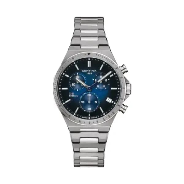 Certina Montre DS-7 Chronograph Titane Argenté C0434174404100