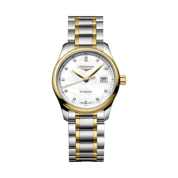 Longines Montre Longines Master Collection bicolore automatique cadran nacre bracelet acier et or 29 mm