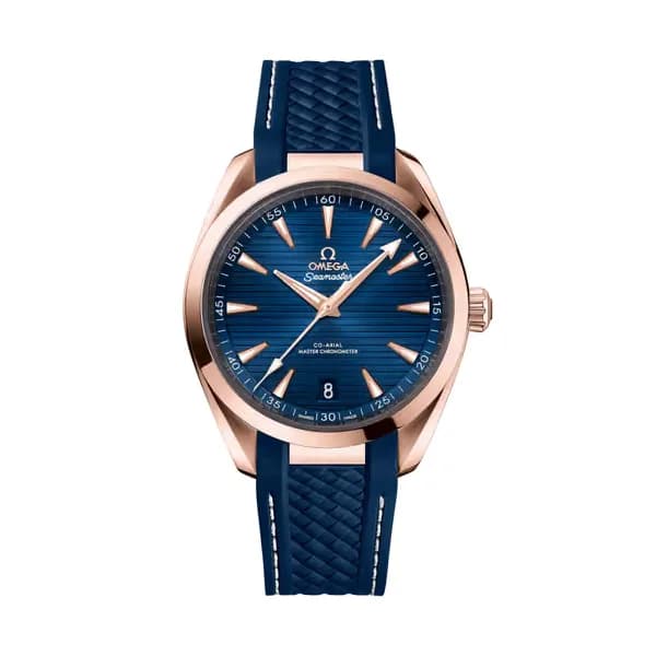 Omega Seamaster 41 mm, or Sedna™ sur bracelet caoutchouc