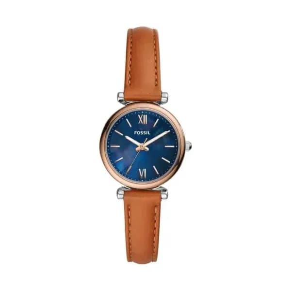 Fossil Montre Femme FOSSIL en Cuir Marron Etanche