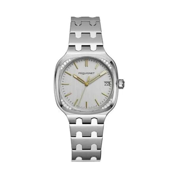 Pequignet Montre Pequignet Manufacture Concorde 20 Diamants - 36mm Automatique Cadran Argent - 9046339