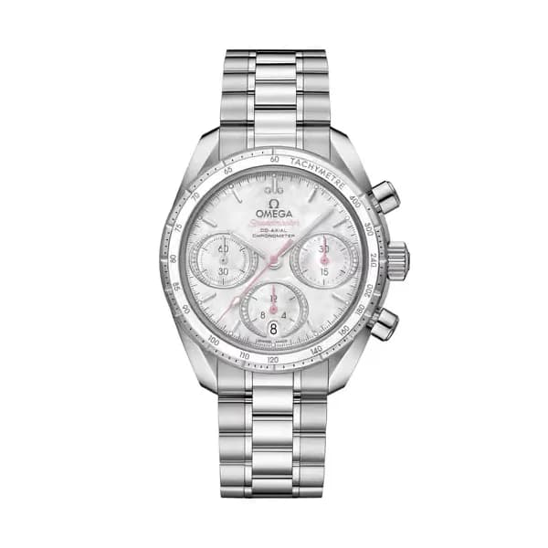 Omega Speedmaster 38 mm, acier sur acier