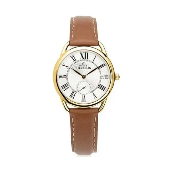 Michel Herbelin Montre Michel Herbelin Equinoxe Femme Acier et PVD Doré 34 mm - 18397/P08GO