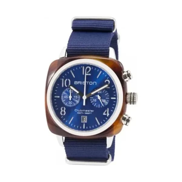 Briston Montre Briston Clubmaster Classic Acétate Bracelet Nato Bleu Marine