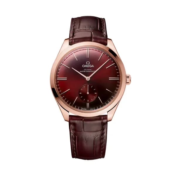 Omega De Ville 40 mm, or Sedna™ sur bracelet en cuir