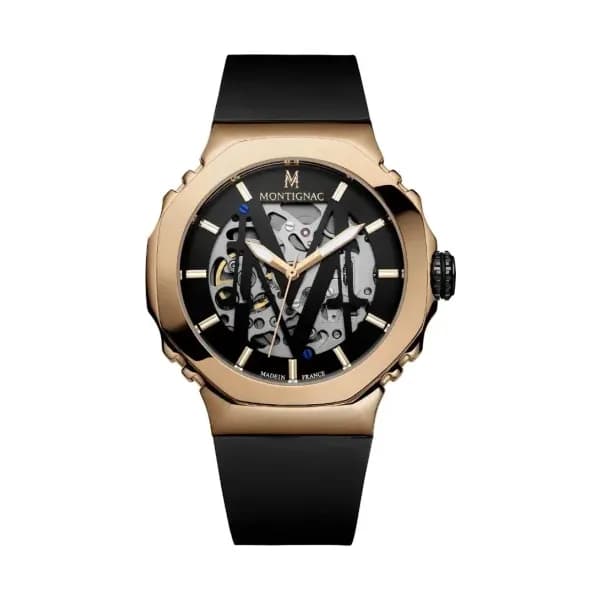 Montignac Montre Automatique Montignac en Silicone Noir