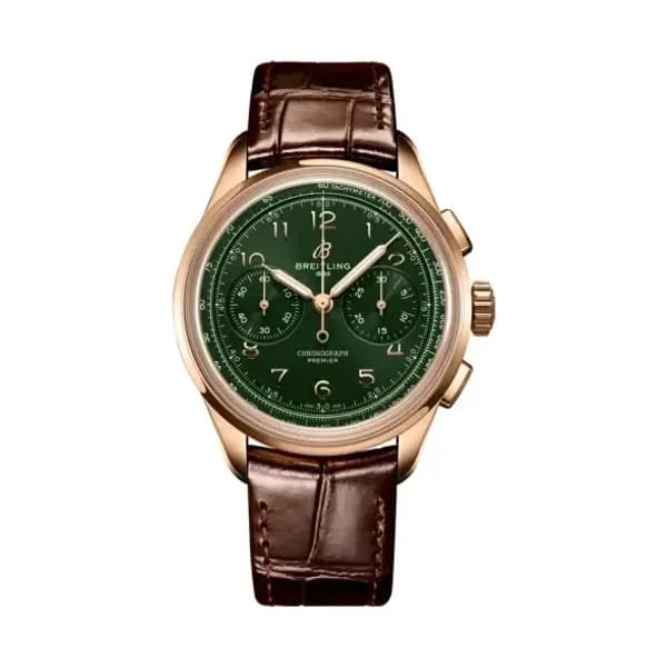 Breitling Montre Breitling Premier B09 Chronograph 40 Cadran Bracelet Cuir d’alligator