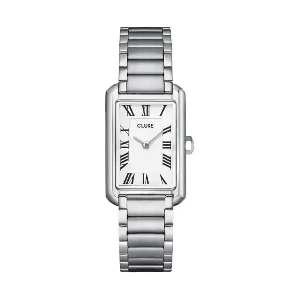 Cluse Belisenna Watch Steel, White, Silver Colour