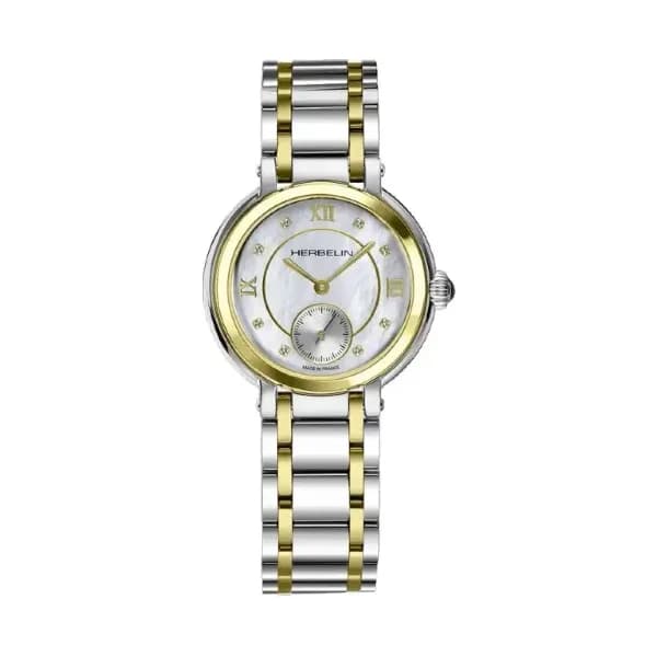 Michel Herbelin Montre Michel Herbelin Galet Acier et plaqué or 31.5 mm - 10630BT59