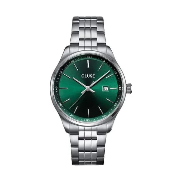 Cluse Anthéor Watch Steel Green, Silver Colour