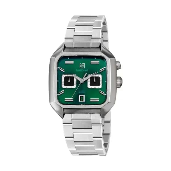 March LA.B Montre AM2 Calendar Automatique Forest - Acier 3 Maillons