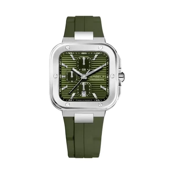 Michel Herbelin Montre Herbelin Cap Camarat Square Chronograph Homme Quartz Plongée - 35646A116CK