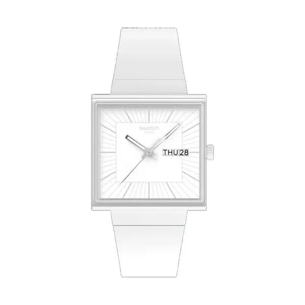 Swatch Montre Swatch Collection What if … Allwhite ? en Silicone Blanc