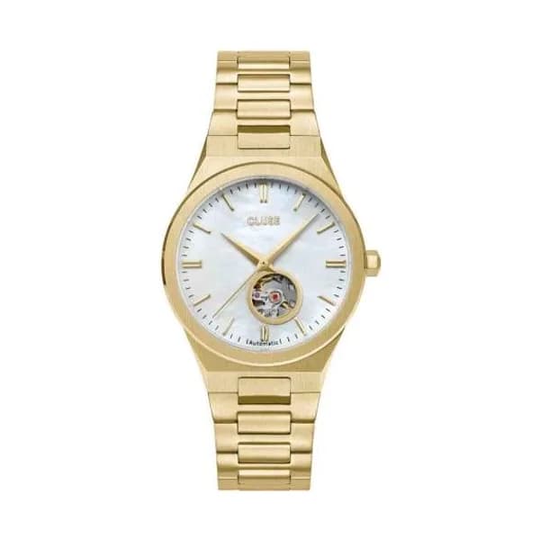 Cluse Vigoureux Automatic Watch Steel, White MOP, Gold Colour