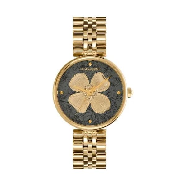 Olivia Burton Montre Olivia Burton Collection Dogwood en Acier et PVD Doré