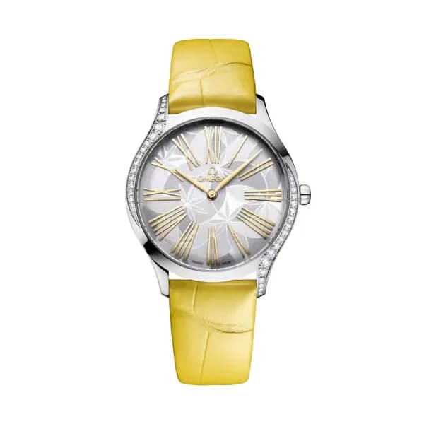 Omega De Ville 36 mm, acier sur alligator