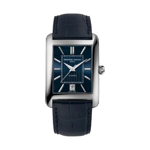 Frédérique Constant Montre Frédérique Constant Classics Carrée Automatic cadran bleu bracelet cuir 30 x 33 mm