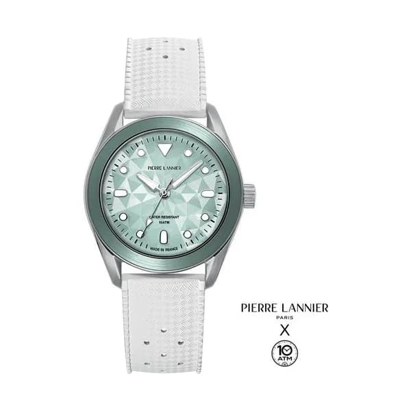 Pierre Lannier Montre Pierre Lannier Collection Bora en Caoutchouc Blanc
