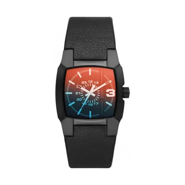 Diesel Montre Diesel Cliffhanger en Cuir Noir
