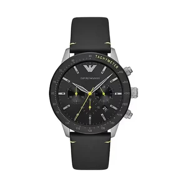 Emporio Armani Montre Analogique Homme Emporio Armani Cuir Noir AR11325