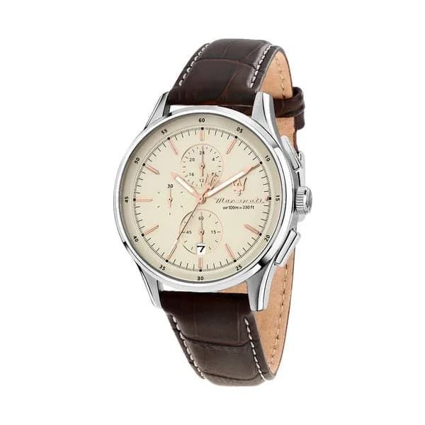 Maserati Montre Maserati Collection Sorpasso en Cuir Marron