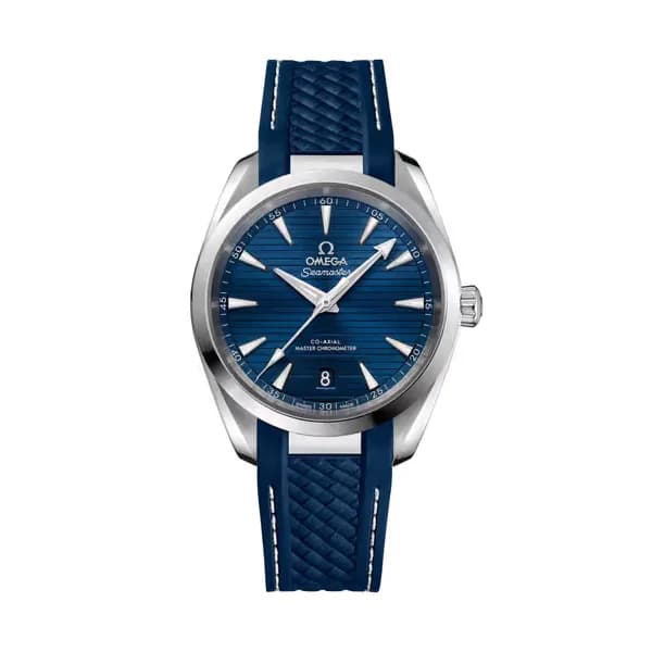 Omega Seamaster 38 mm, acier sur bracelet caoutchouc
