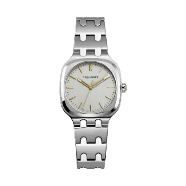 Pequignet Montre Concorde Argent Index Dorés 30mm 9042333