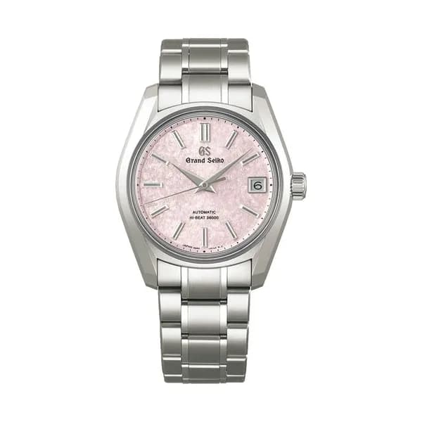 Grand Seiko Montre Grand Seiko Heritage 62GS "Sakura-Kakushi" Hi-Beat 36 000 cadran rose bracelet titane 38 mm