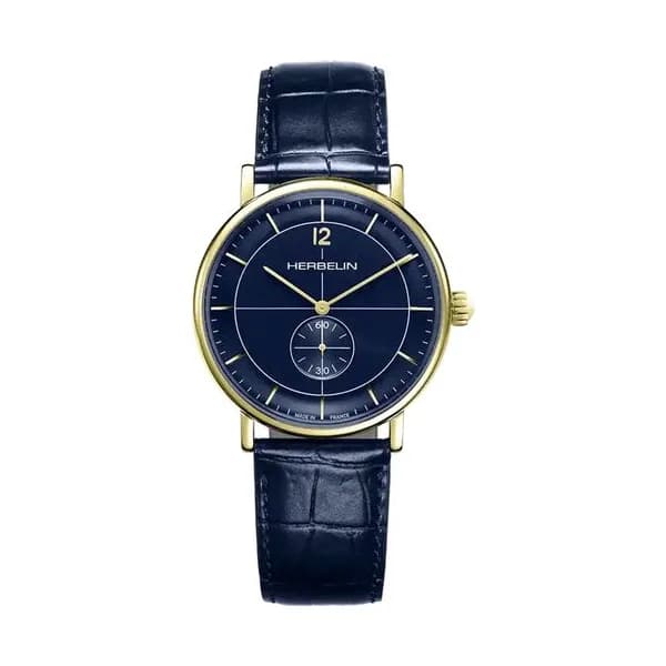 Michel Herbelin Montre Michel Herbelin Inspiration Quartz Cadran Bleu Bracelet Cuir - 18247P15