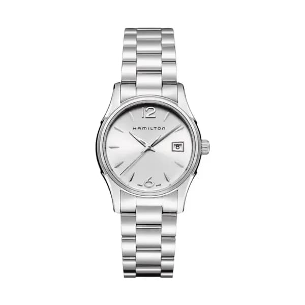 Hamilton Montre Hamilton Jazzmaster Lady Quartz Cadran Argenté Bracelet Acier 34MM