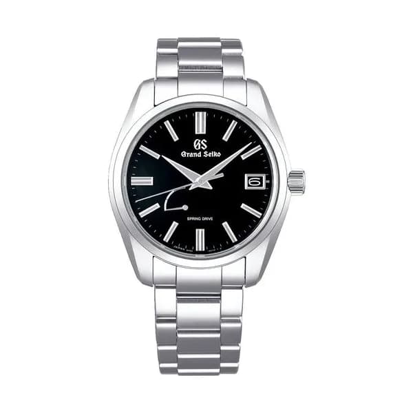 Grand Seiko Montre Grand Seiko Heritage Spring Drive cadran noir bracelet acier 40 mm