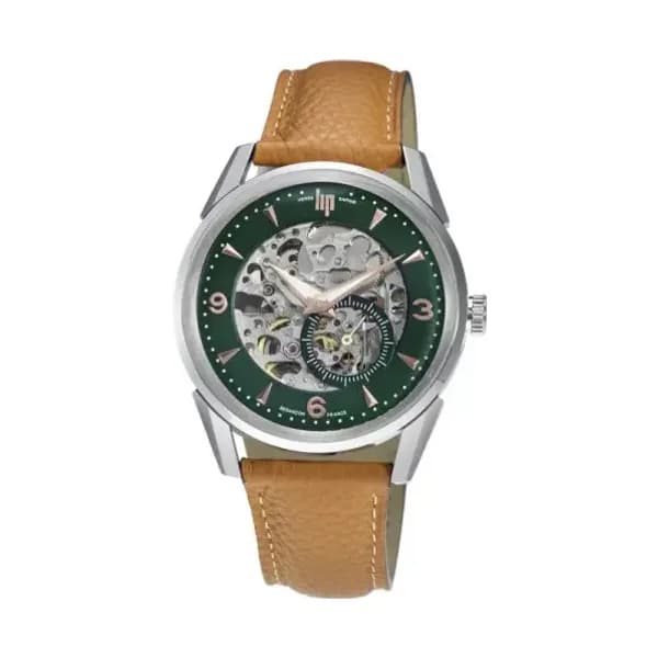 Lip Montre LIP Himalaya Automatique Squelette 40mm Bracelet Cuir Caramel