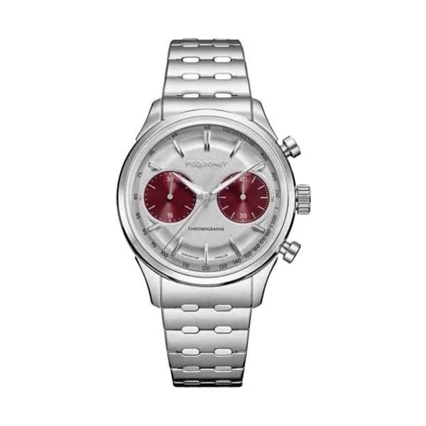 Pequignet Montre Pequignet Royale Paris Chrono Automatique Cadran Argent - 9120413