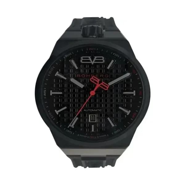 Daniel Gérard Montre Occasion Bomberg Automatique Date Cadran Noir Bracelet Caoutchouc