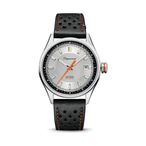 Depancel Montre Depancel Autosport Date Cadran Silver Bracelet Racing Noir Orange