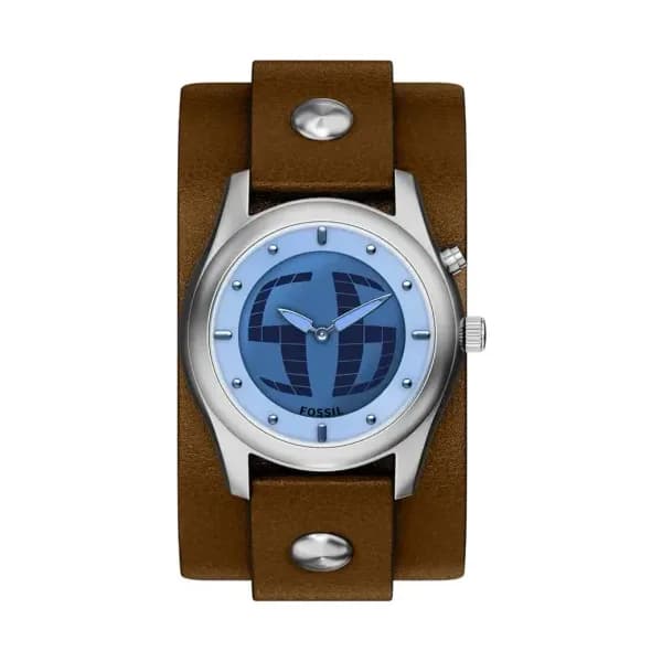 Fossil Montre quartz Homme Y2K Big Tic Bleu clair