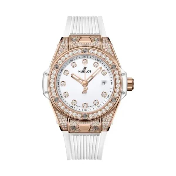 Hublot One Click King Gold White Pavé