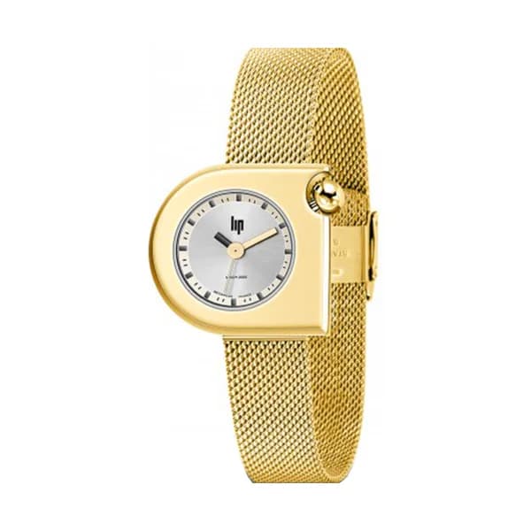 Lip Montre Lip Mach 2000 Mini - - cadran Doré- 30 x 28 mm - Acier PVD Doré -671168