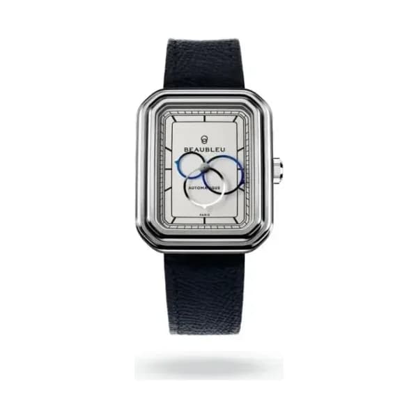 Beaubleu Montre Beaubleu Ecce Figura Alba Bracelet Cuir Bleu