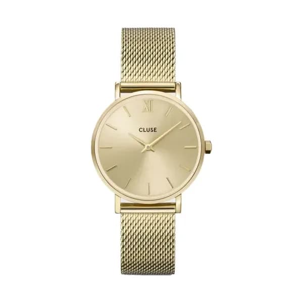 Cluse Minuit Watch Mesh, Full Gold Colour