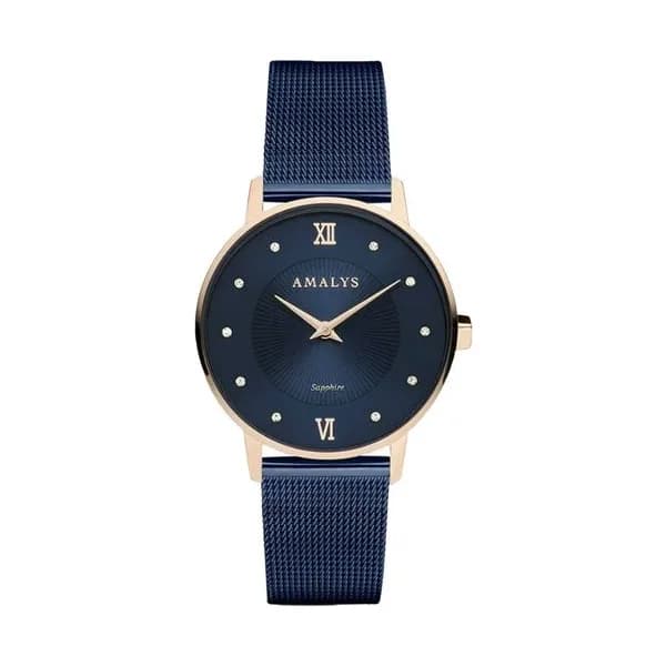 Amalys Montre Amalys Collection Baker en Acier et PVD Bleu