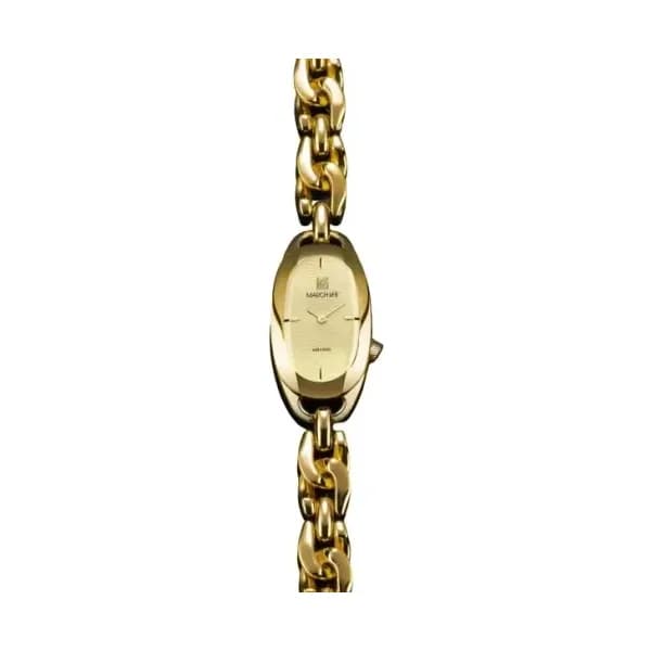 March LA.B Montre March LA.B Oblongue Electrique Gold Gourmette Doré