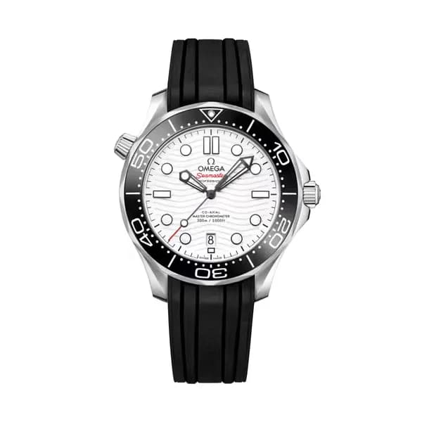 Omega Seamaster 42 mm, acier sur bracelet caoutchouc