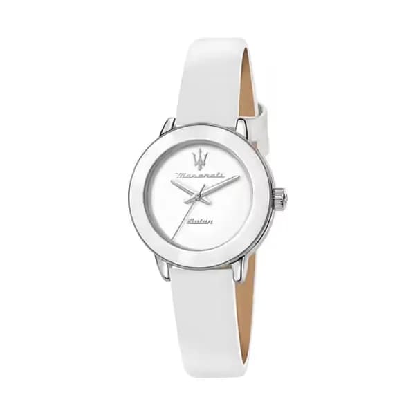 Maserati Montre Femme MASERATI SUCCESSO SOLAR en Cuir Recyclé Blanc