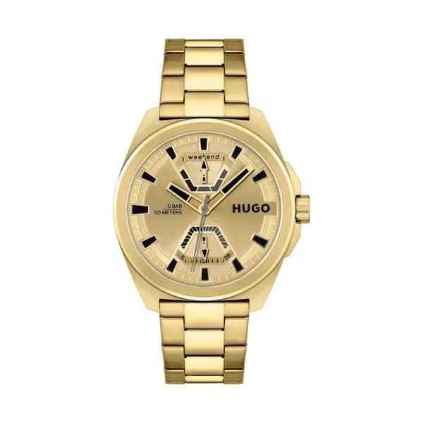 Hugo Montre Hugo en Acier Doré