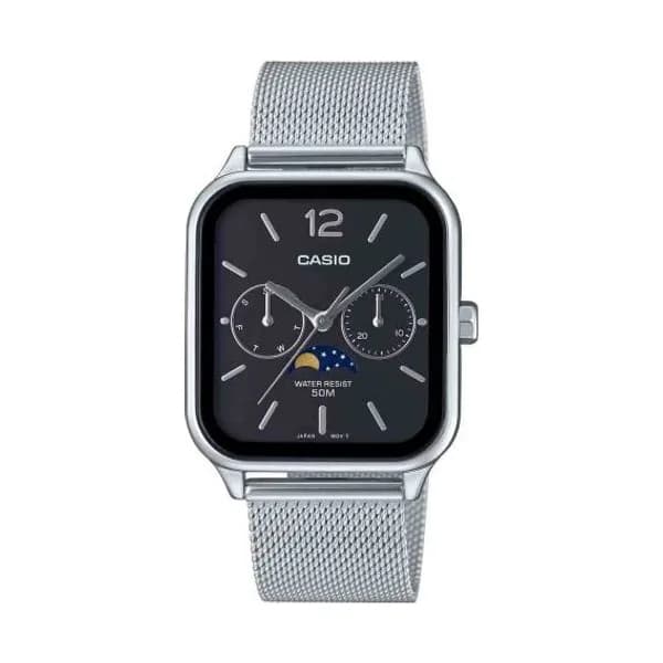 Casio Montre Casio Timeless - Moonphase - Gris Anthracite - MTP-M305M-1AV