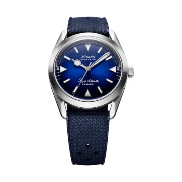Nivada Grenchen Montre Super Antarctic Blue Automatic No Date 32075A